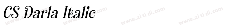CS Darla Italic字体转换 CS Darla Italic字体转换